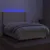 Produktbild 3 för Ramsäng med madrass & LED gräddvit 140x190 cm tyg