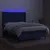 Produktbild 3 för Ramsäng med madrass & LED blå 140x190 cm tyg