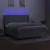 Produktbild 3 för Ramsäng med madrass & LED ljusgrå 160x200 cm tyg