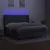 Produktbild 3 för Ramsäng med madrass & LED mörkgrå 180x200 cm tyg
