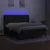 Produktbild 3 för Ramsäng med madrass & LED svart 180x200 cm tyg