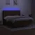 Produktbild 3 för Ramsäng med madrass & LED mörkbrun 180x200 cm tyg