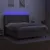 Produktbild 3 för Ramsäng med madrass & LED taupe 180x200 cm tyg