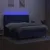 Produktbild 3 för Ramsäng med madrass & LED blå 180x200 cm tyg