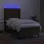 Produktbild 3 för Ramsäng med madrass & LED mörkbrun 90x190 cm tyg
