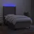 Produktbild 3 för Ramsäng med madrass & LED taupe 90x190 cm tyg