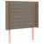Produktbild 7 för Ramsäng med madrass & LED taupe 90x190 cm tyg