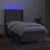 Produktbild 3 för Ramsäng med madrass & LED taupe 90x200 cm tyg