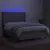 Produktbild 3 för Ramsäng med madrass & LED ljusgrå 140x190 cm tyg