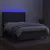Produktbild 3 för Ramsäng med madrass & LED mörkgrå 140x190 cm tyg