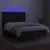 Produktbild 3 för Ramsäng med madrass & LED svart 140x190 cm tyg