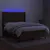 Produktbild 3 för Ramsäng med madrass & LED mörkbrun 140x190 cm tyg