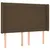 Produktbild 7 för Ramsäng med madrass & LED mörkbrun 140x190 cm tyg