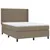 Produktbild 4 för Ramsäng med madrass & LED taupe 140x190 cm tyg