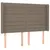 Produktbild 7 för Ramsäng med madrass & LED taupe 140x200 cm tyg