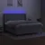 Produktbild 3 för Ramsäng med madrass & LED ljusgrå 160x200 cm tyg
