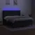 Produktbild 3 för Ramsäng med madrass & LED svart 160x200 cm tyg