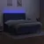 Produktbild 3 för Ramsäng med madrass & LED blå 160x200 cm tyg