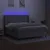Produktbild 3 för Ramsäng med madrass & LED ljusgrå 180x200 cm tyg