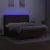 Produktbild 3 för Ramsäng med madrass & LED mörkbrun 180x200 cm tyg
