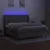 Produktbild 3 för Ramsäng med madrass & LED taupe 180x200 cm tyg