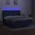 Produktbild 3 för Ramsäng med madrass & LED blå 180x200 cm tyg