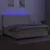 Produktbild 3 för Ramsäng med madrass & LED gräddvit 200x200 cm tyg