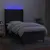 Produktbild 3 för Ramsäng med madrass & LED svart 80x200 cm tyg