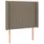 Produktbild 7 för Ramsäng med madrass & LED taupe 80x200 cm tyg