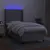 Produktbild 3 för Ramsäng med madrass & LED ljusgrå 90x190 cm tyg