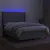 Produktbild 3 för Ramsäng med madrass & LED ljusgrå 140x190 cm tyg