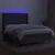 Produktbild 3 för Ramsäng med madrass & LED mörkgrå 140x190 cm tyg