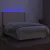 Produktbild 3 för Ramsäng med madrass & LED gräddvit 140x190 cm tyg