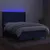 Produktbild 3 för Ramsäng med madrass & LED blå 140x190 cm tyg