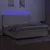 Produktbild 3 för Ramsäng med madrass & LED gräddvit 200x200 cm tyg