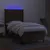Produktbild 3 för Ramsäng med madrass & LED mörkbrun 90x190 cm tyg