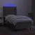 Produktbild 3 för Ramsäng med madrass & LED taupe 90x190 cm tyg