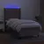 Produktbild 3 för Ramsäng med madrass & LED taupe 100x200 cm tyg