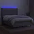 Produktbild 3 för Ramsäng med madrass & LED ljusgrå 140x190 cm tyg