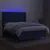 Produktbild 3 för Ramsäng med madrass & LED blå 140x190 cm tyg
