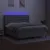 Produktbild 3 för Ramsäng med madrass & LED ljusgrå 180x200 cm tyg