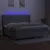 Produktbild 3 för Ramsäng med madrass & LED ljusgrå 200x200 cm tyg
