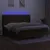 Produktbild 3 för Ramsäng med madrass & LED mörkbrun 200x200 cm tyg