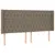 Produktbild 7 för Ramsäng med madrass & LED taupe 200x200 cm tyg