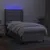 Produktbild 3 för Ramsäng med madrass & LED ljusgrå 90x190 cm tyg