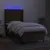 Produktbild 3 för Ramsäng med madrass & LED mörkbrun 90x190 cm tyg