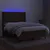 Produktbild 3 för Ramsäng med madrass & LED mörkbrun 140x190 cm tyg