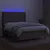 Produktbild 3 för Ramsäng med madrass & LED taupe 140x190 cm tyg