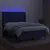 Produktbild 3 för Ramsäng med madrass & LED blå 140x190 cm tyg