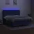 Produktbild 3 för Ramsäng med madrass & LED blå 160x200 cm tyg